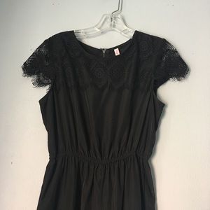 Xhilaration dressy jumpsuit with lace and zipper